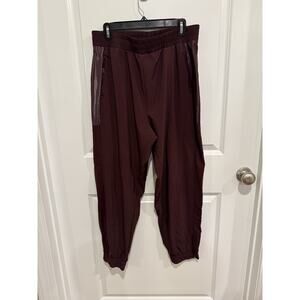 Victoria's Secret Sport Elastic Pull-On Windbreak Joggers Pants Purple Size L